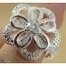 Кольцо Five uniflora silver plated ring
